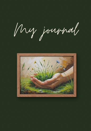 Boho nature style self-love journal